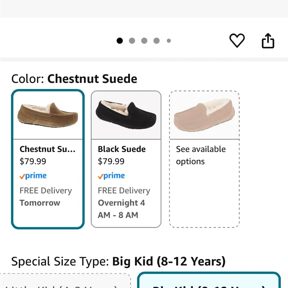 UGG Kids Tan Moccasins
